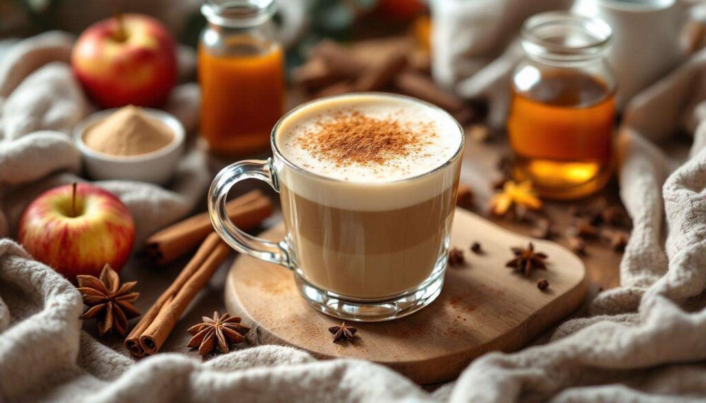 L’alliance pomme-cannelle donne à ce latte maison un parfum d’automne inoubliable à chaque gorgée