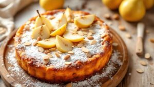 Poire, amande, vanille : ce gâteau minute cache une tendresse qui fait l’unanimité au goûter comme au dessert