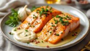 Grâce au Thermomix, ce pavé de saumon au champagne est inratable
