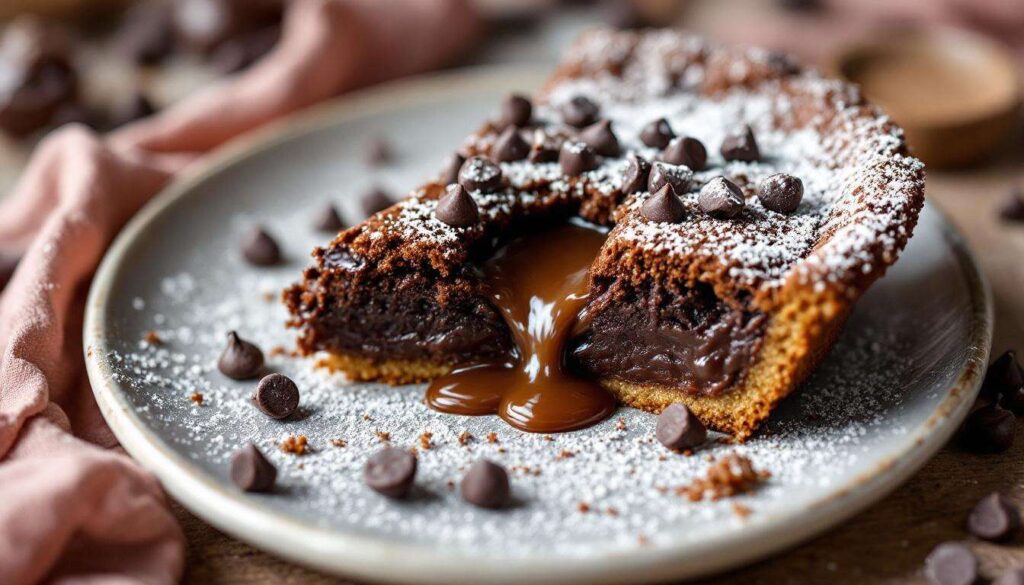 Cette tarte brookie au cœur coulant est si décadente qu’on ne comprend pas pourquoi elle n’est pas encore interdite