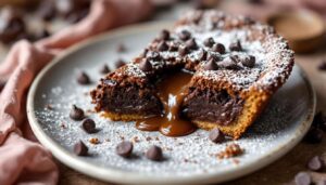 Cette tarte brookie au cœur coulant est si décadente qu’on ne comprend pas pourquoi elle n’est pas encore interdite