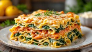 Une avalanche de béchamel, de saumon fondant et de fromage gratiné : ces lasagnes de Noël sont irrésistibles