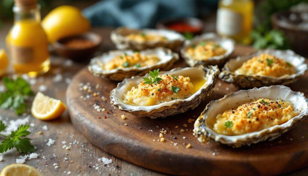 Cinq minutes sous le gril et vos huîtres deviennent des bouchées gratinées ultra gourmandes à partager pendant vos apéros de fête
