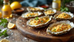 Cinq minutes sous le gril et vos huîtres deviennent des bouchées gratinées ultra gourmandes à partager pendant vos apéros de fête