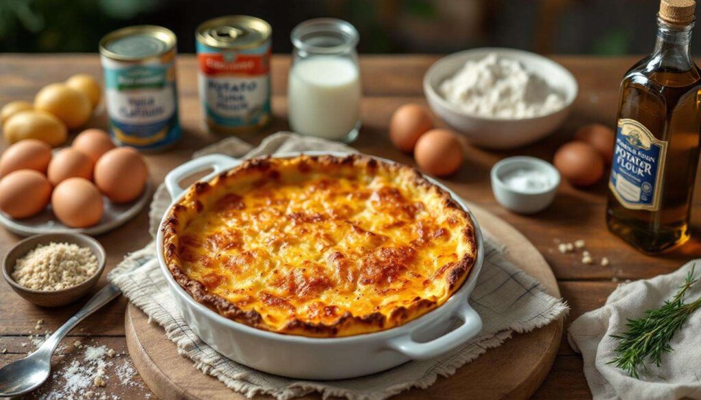 Moelleux, fondant et hyper pratique : ce clafoutis pommes de terre-thon express vous change la vie les soirs de flemme