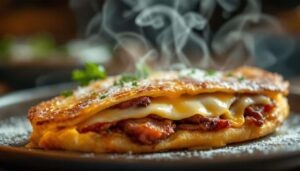 Du fromage fondant, une pâte croustillante, une viande moelleuse : ce plat est un pur concentré de plaisir