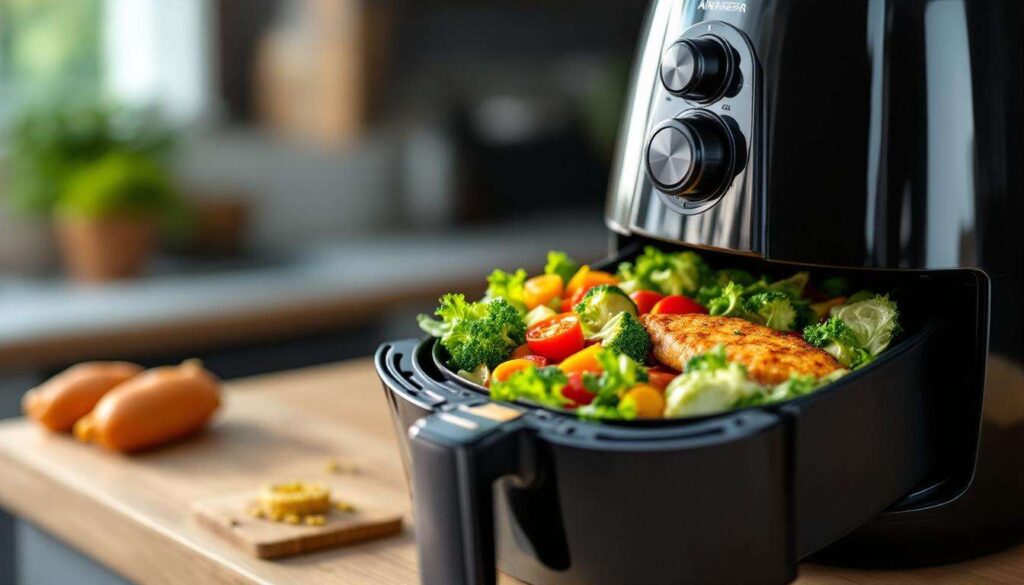 Le secret pour préparer des repas gourmands, sains et rapides au quotidien ? Utiliser le Airfryer FR2468 SEVERIN
