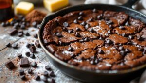 Ce brownie rustique qui cuit à la poêle fait fondre l’hiver et les cœurs : une douceur impossible à oublier