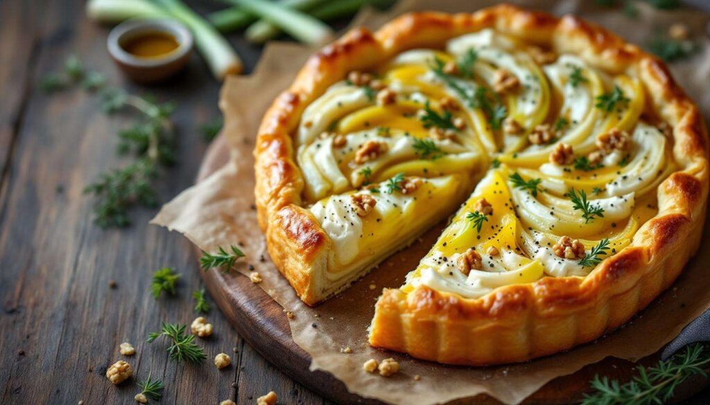 Cette tarte poireaux-chèvre minute fait oublier la quiche : feuilletée, fondante, irrésistible et prête en 25 minutes chrono