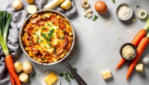 Gratin de pommes de terre, poireaux et carottes : fondant, parfaitement doré et hyper facile à préparer
