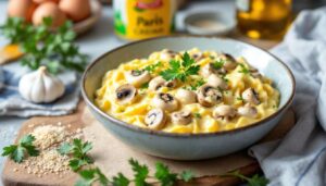 « Je la fais 3 fois par semaine » : la recette crémeuse œufs-champignons qui a sauvé mes fins de mois serrées