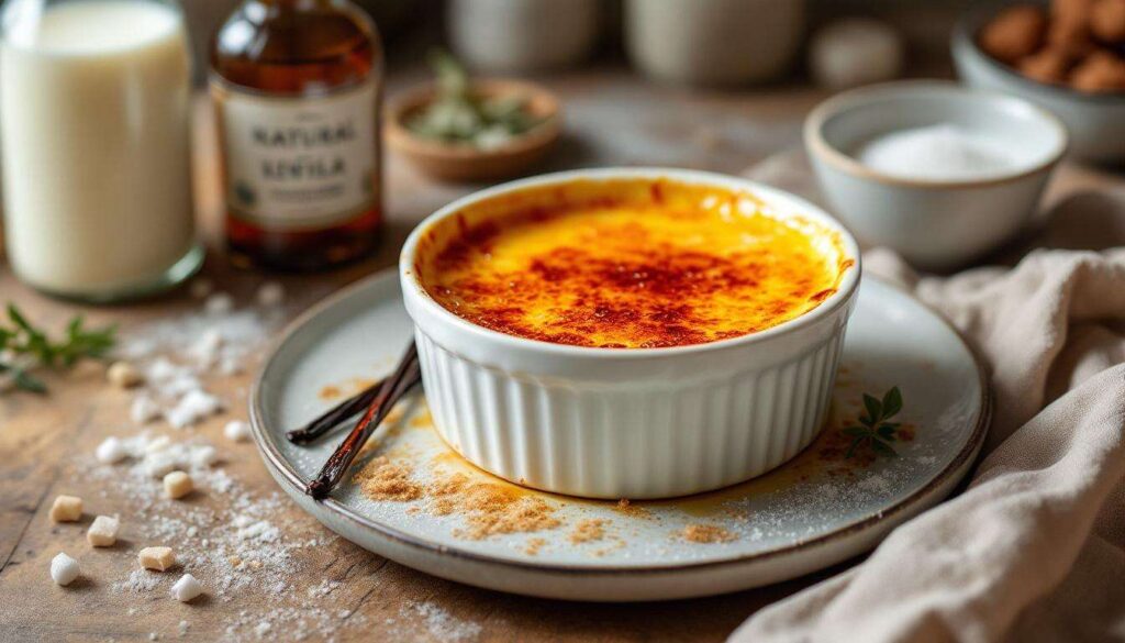 Crème brûlée au kéfir et vanille Bourbon : le dessert fermenté à la texture soyeuse qui surprend les puristes