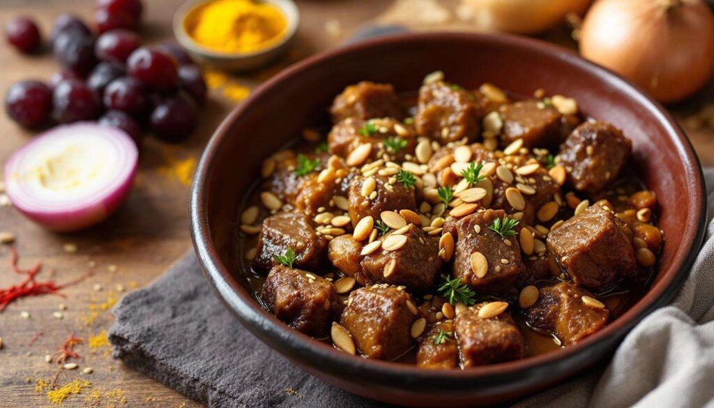 Tajine d'agneau pruneaux amandes et sésame : la recette à préparer la veille qui est encore meilleure réchauffée le lendemain