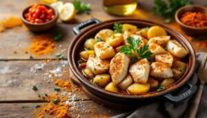 Tajine de poisson chermoula aux pommes de terre : la recette côtière marocaine prête en 25 minutes sans plat à tajine