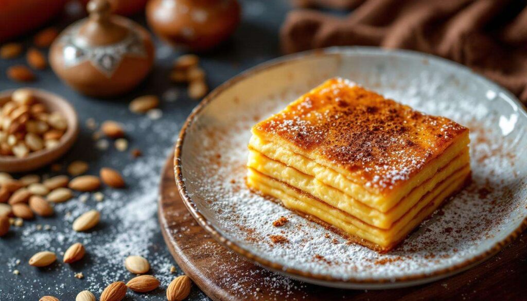 Pastilla au lait et amandes (jowhara) : le dessert royal marocain en couches croustillantes pour les nuits du ramadan