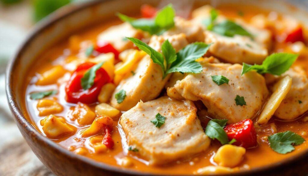 Ce curry thaï au lait de coco et poulet revient moins cher qu'un plat à emporter et il est prêt en 25 minutes