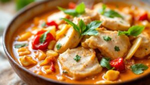 Ce curry thaï au lait de coco et poulet revient moins cher qu'un plat à emporter et il est prêt en 25 minutes