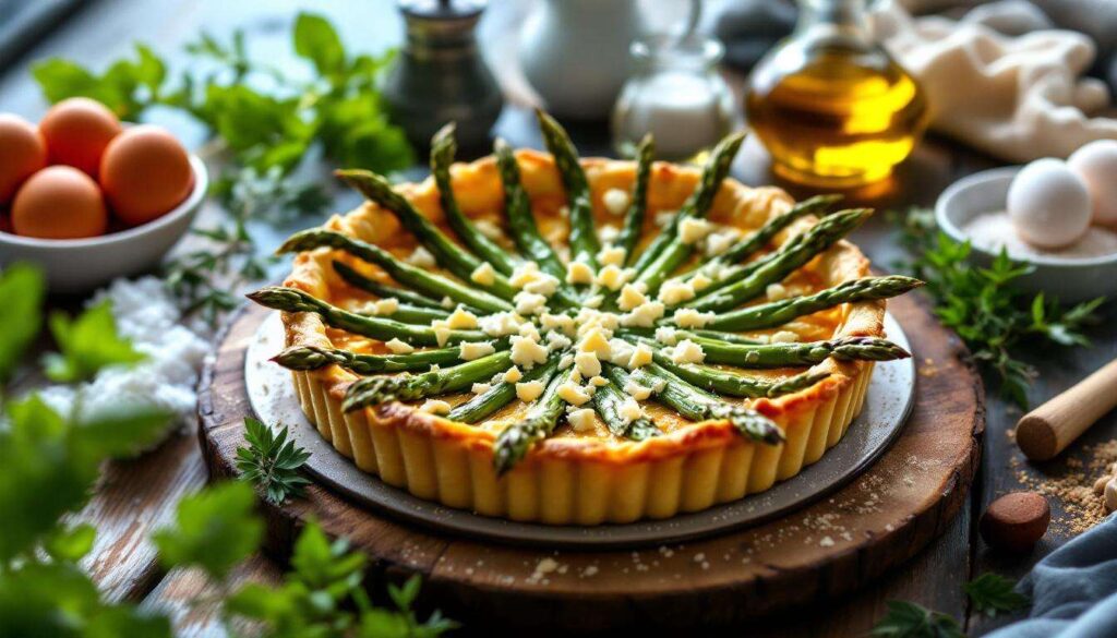 Quiche aux asperges vertes et chèvre frais : la recette de printemps la plus demandée en mars